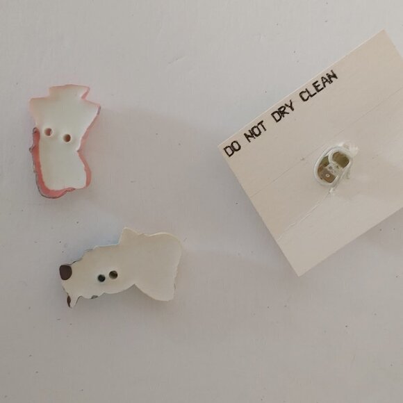 Handmade Clay Buttons Grandma Grandpa Bonnet Cottage Core Vintage - Picture 3 of 5